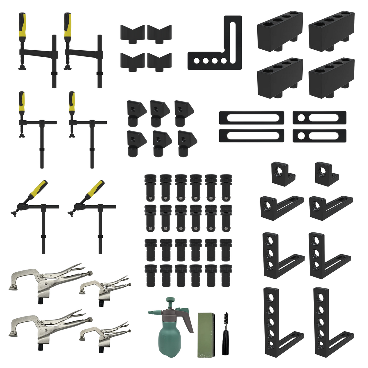 Premium 64 Piece Welding Fixture Kit - Inch (16mm) - Thomson Tool Systems Inc.