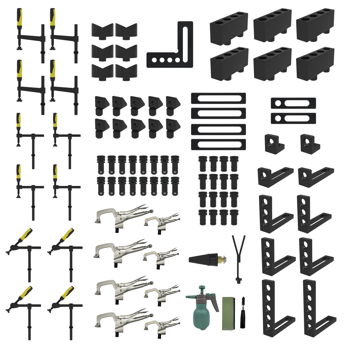 Premium 96 Piece Welding Fixture Kit - Inch (16mm) - Thomson Tool Systems Inc.