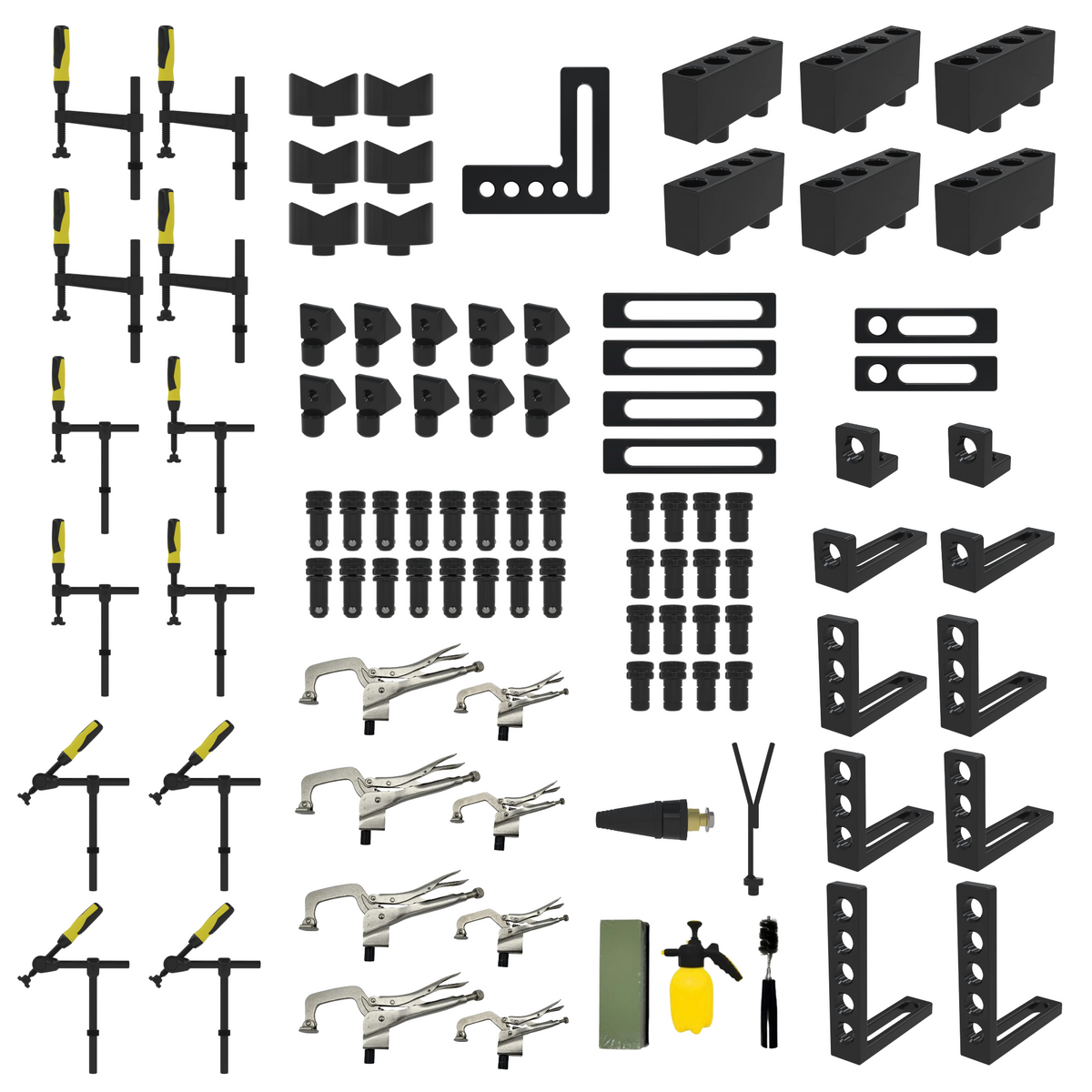 Premium 96 Piece Welding Fixture Kit - Inch (16mm) - Thomson Tool Systems Inc.
